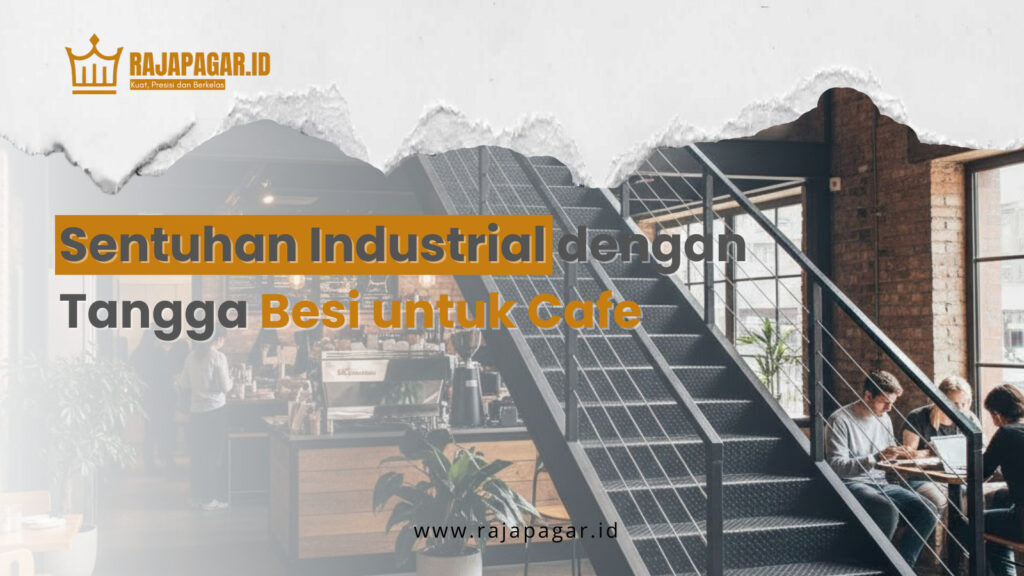 Sentuhan Industrial dengan Tangga Besi untuk Cafe | Tangga besi industrial cafe | Tampilan unik dan modern | Struktur kuat dan aman | Tingkatkan estetika ruang usaha Anda | 08982440404 |Tangga besi industrial cafe | Tampilan unik dan modern | Struktur kuat dan aman | Tingkatkan estetika ruang usaha Anda | 08982440404 |